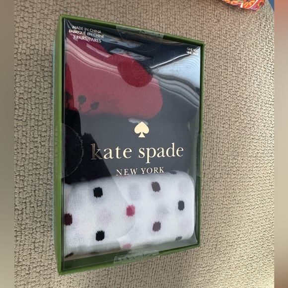 KATE SPADE SOCKS (Set of 3) new in unopened box - Picture 2 of 5